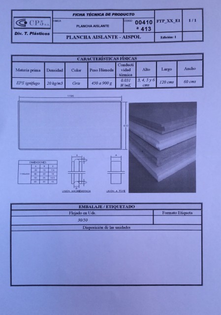 Fiche technique isolant